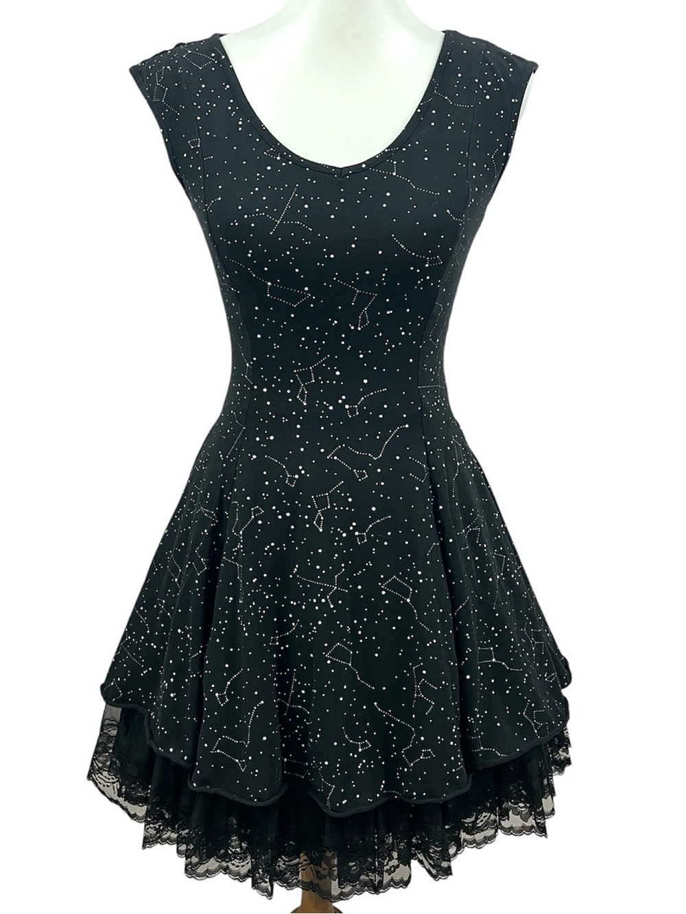 Effie’s Heart Retro Galaxy Constellation Pocket Skater Tunic Top Swing Dress